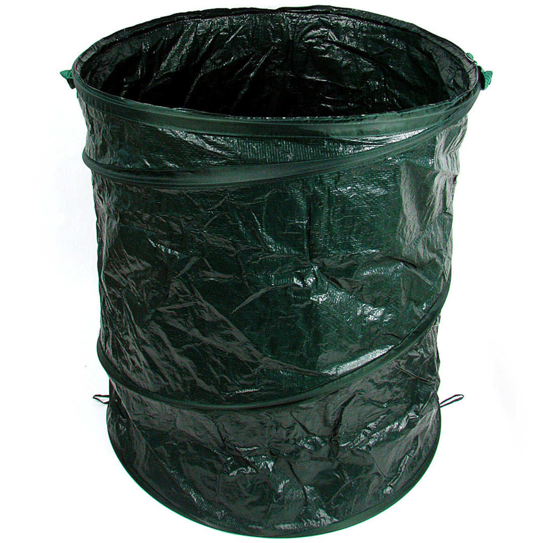 Stalwart Pop-Up Trash Bin 22 inch D x 27 inch H Portable Collapsible Garden Bag Image 1