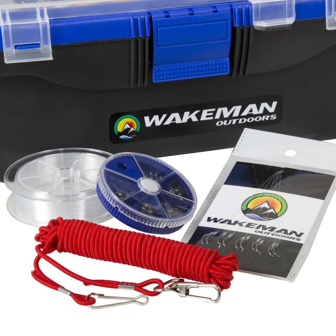 Wakeman Fishing Single Tray Tackle Box 55 Pc Tackle Kit - Bold Blue Image 4