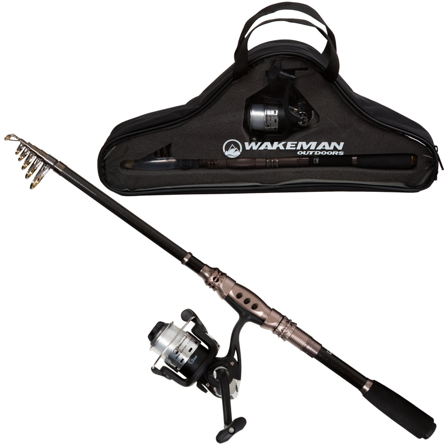 Wakeman Ultra Series Carbon Fiber and Steel Telescopic Spinning Combo Image 1