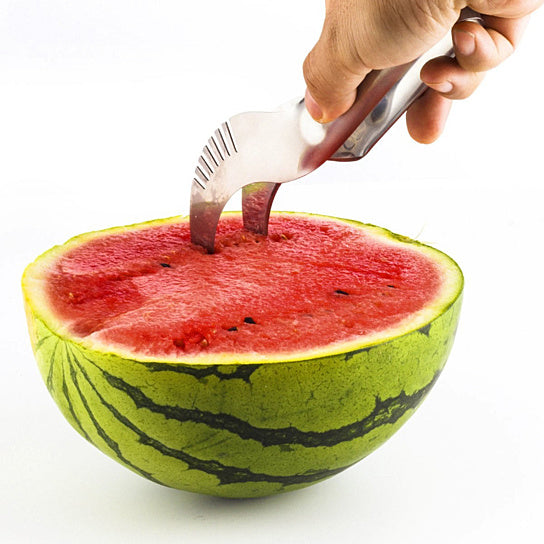2 in 1 Stainless Steel Watermelon Slicer and Tongs Image 2