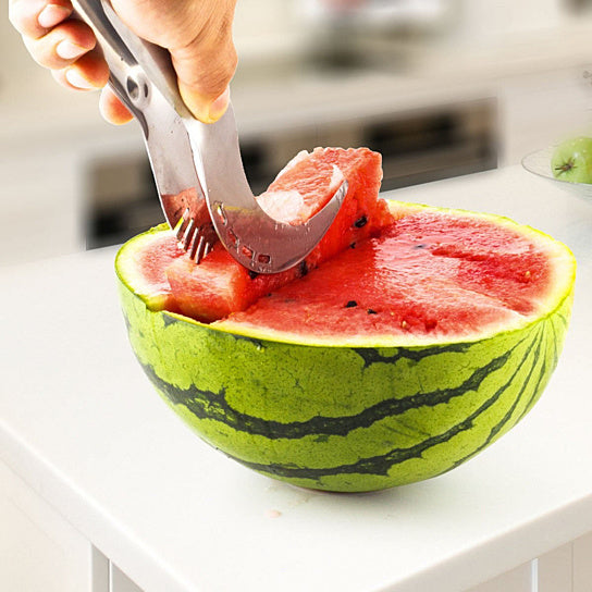 2 in 1 Stainless Steel Watermelon Slicer and Tongs Image 3
