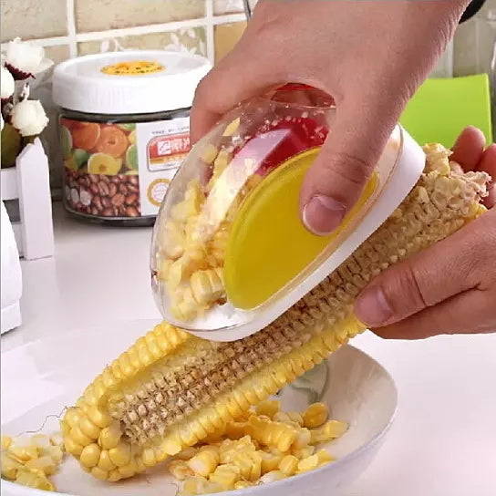 Corn Cob Cutter Corn Peeler Cob Remover Corn Shucker Kitchen Cooking Tools with Hand Protector Image 1