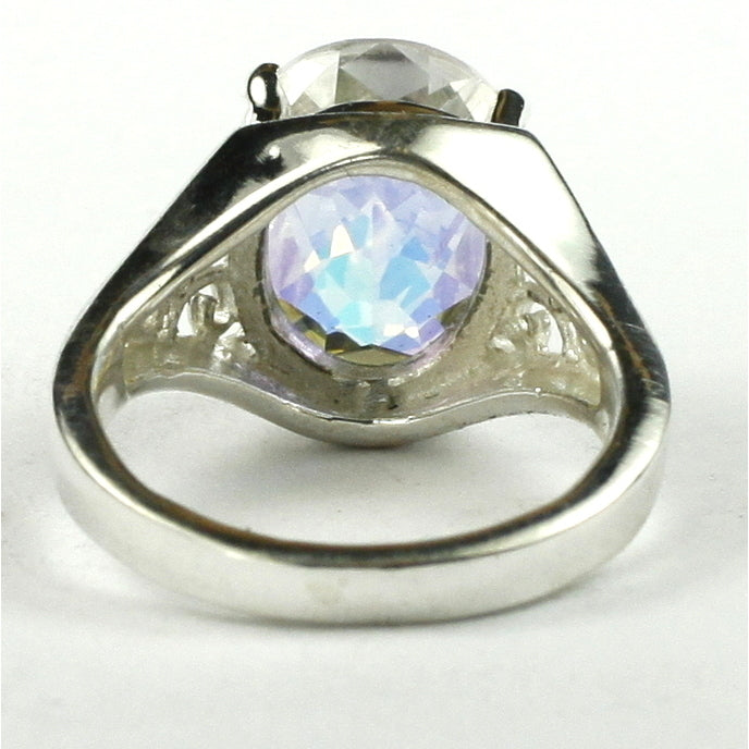 SR057 12x10mm Mercury Mist Topaz 925 Sterling Silver Ring Image 4