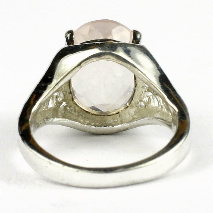 SR057 Rose Quartz 925 Sterling Silver Ring Image 4