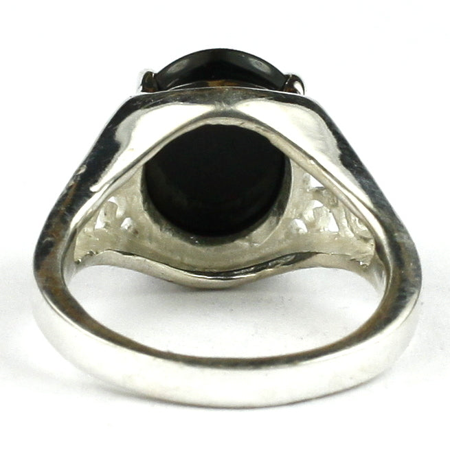 SR057 Black Onyx 925 Sterling Silver Ring Image 4