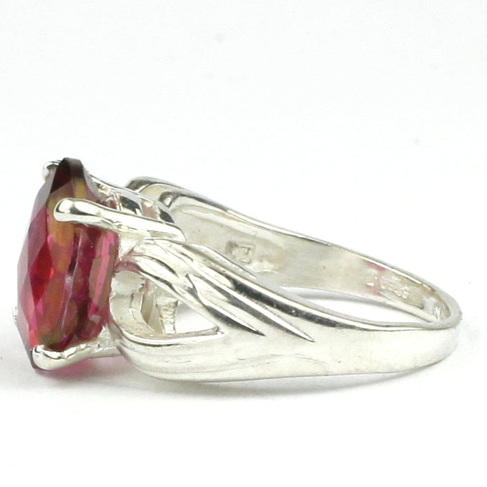 SR361 Crimson Fire Topaz 925 Sterling Silver Ring Image 3