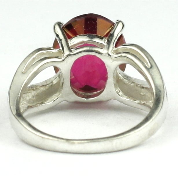 SR361 Crimson Fire Topaz 925 Sterling Silver Ring Image 4