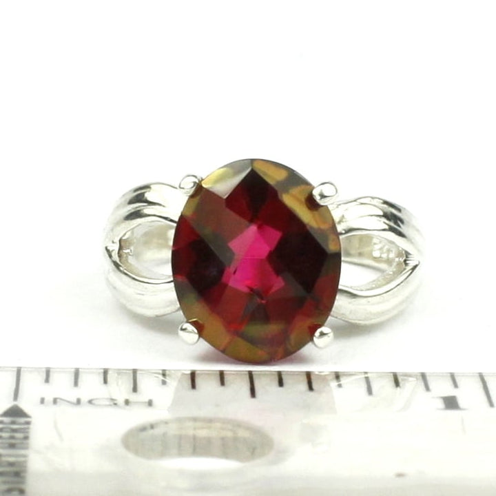 SR361 Crimson Fire Topaz 925 Sterling Silver Ring Image 4