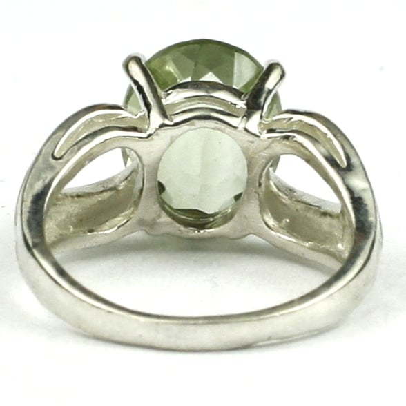 SR361 Green Amethyst (Prasiolite) 925 Sterling Silver Ring Image 4