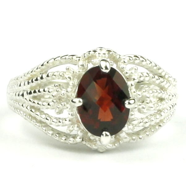 SR365 Mozambique Garnet 925 Sterling Silver Ladies Ring Image 1