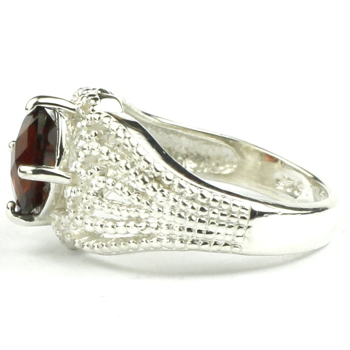 SR365 Mozambique Garnet 925 Sterling Silver Ladies Ring Image 3