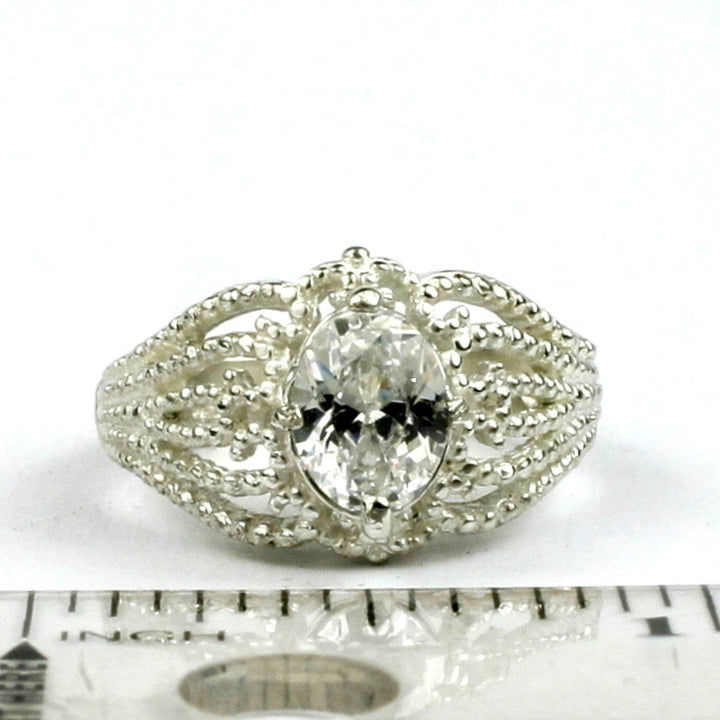 SR365 Cubic Zirconia 925 Sterling Silver Ladies Ring Image 4