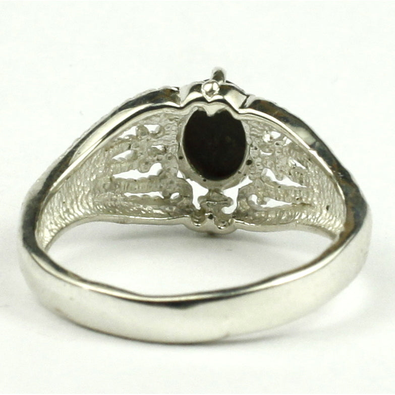 SR365 Black Star Sapphire 925 Sterling Silver Ladies Ring Image 4