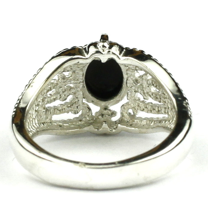 SR365 Black Onyx 925 Sterling Silver Ladies Ring Image 4