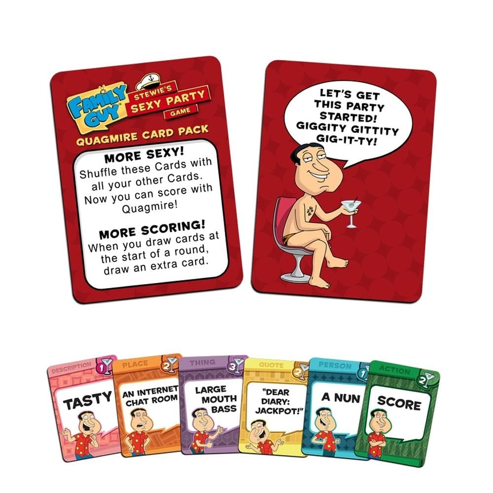 Family Guy Stewies Sexy Party Game Quagmire Card Pack Expansion Booster Gale Force Nine Image 2