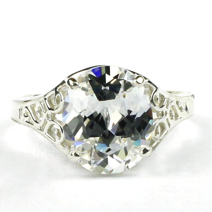 SR057 Silver Topaz 925 Sterling Silver Ring Image 1