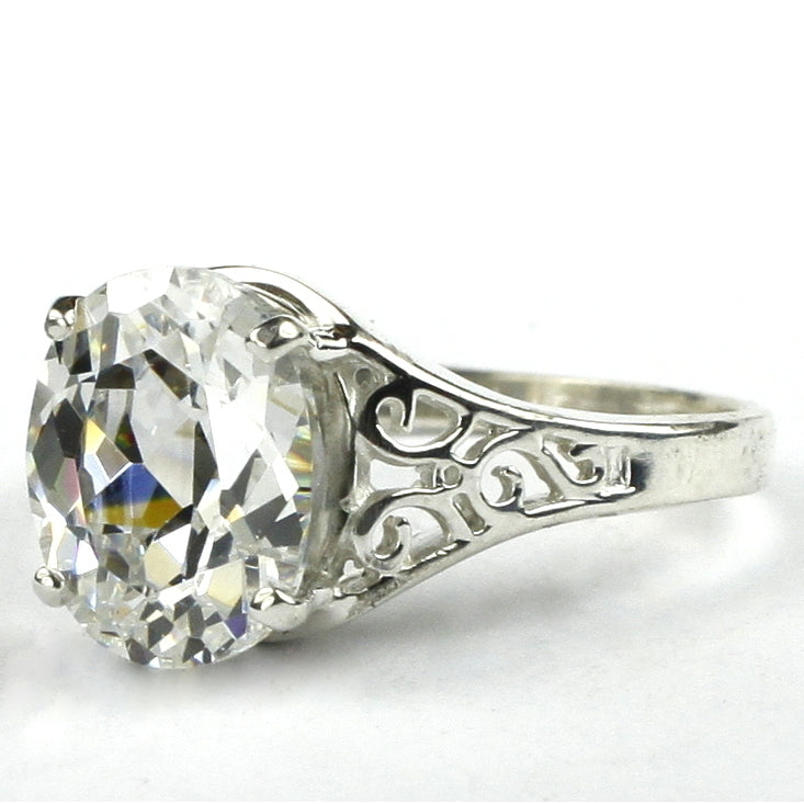 SR057 Silver Topaz 925 Sterling Silver Ring Image 2