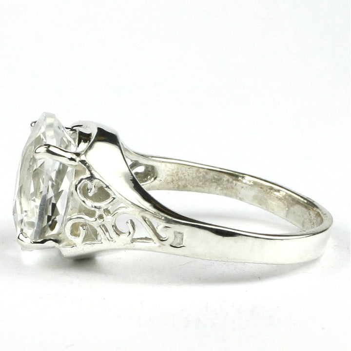 SR057 Silver Topaz 925 Sterling Silver Ring Image 3