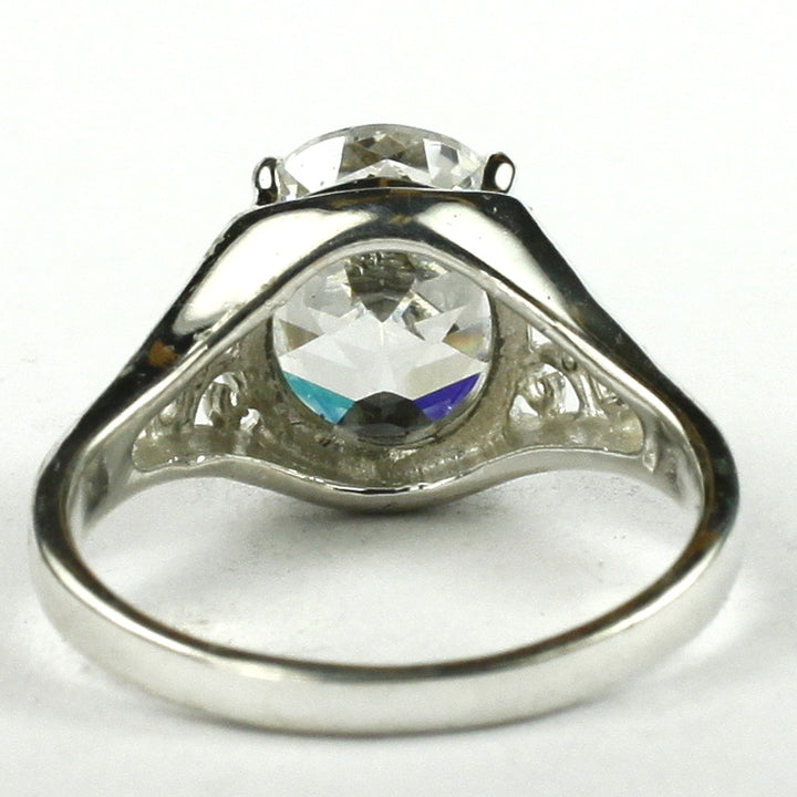 SR057 Silver Topaz 925 Sterling Silver Ring Image 4