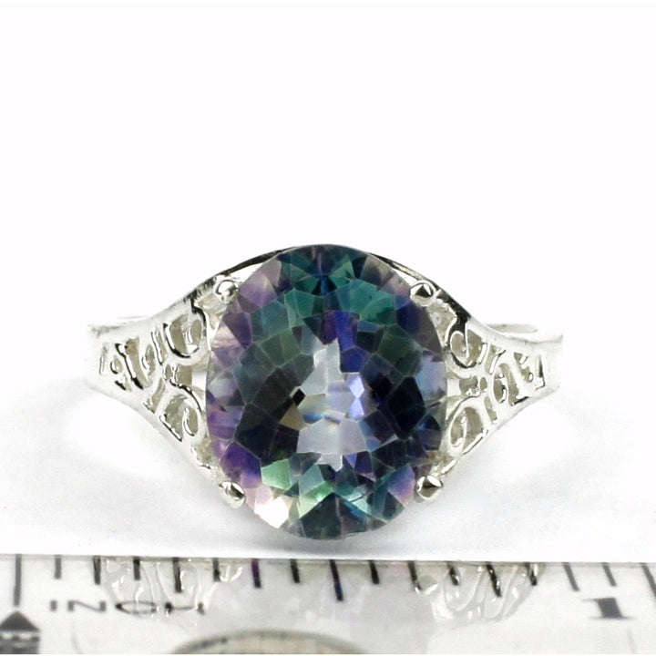 SR057 Neptune Garden Topaz 925 Sterling Silver Ring Image 4