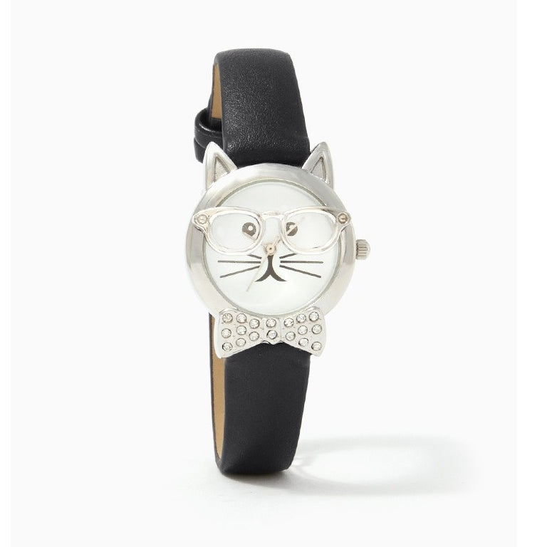 Bow Tie Affair Cat Watch With Diamond Crystal Bow Image 1