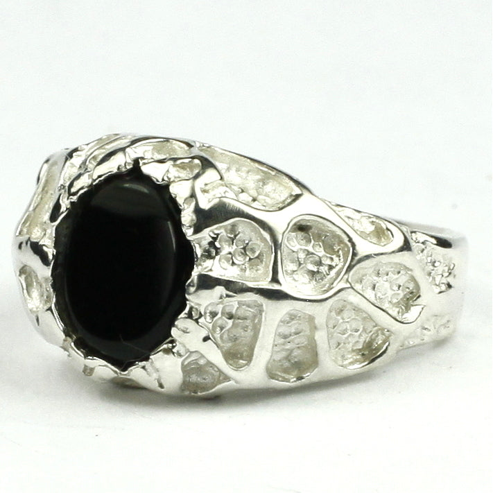 Sterling Silver Mens Ring Black Onyx SR168 Image 2