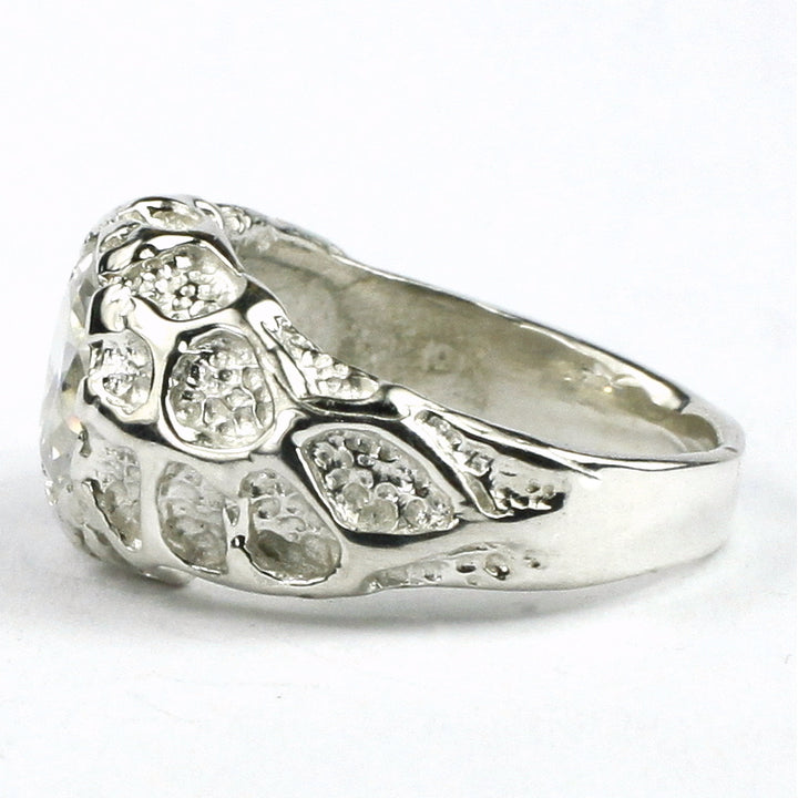 Sterling Silver Mens Ring Cubic Zirconia SR168 Image 3
