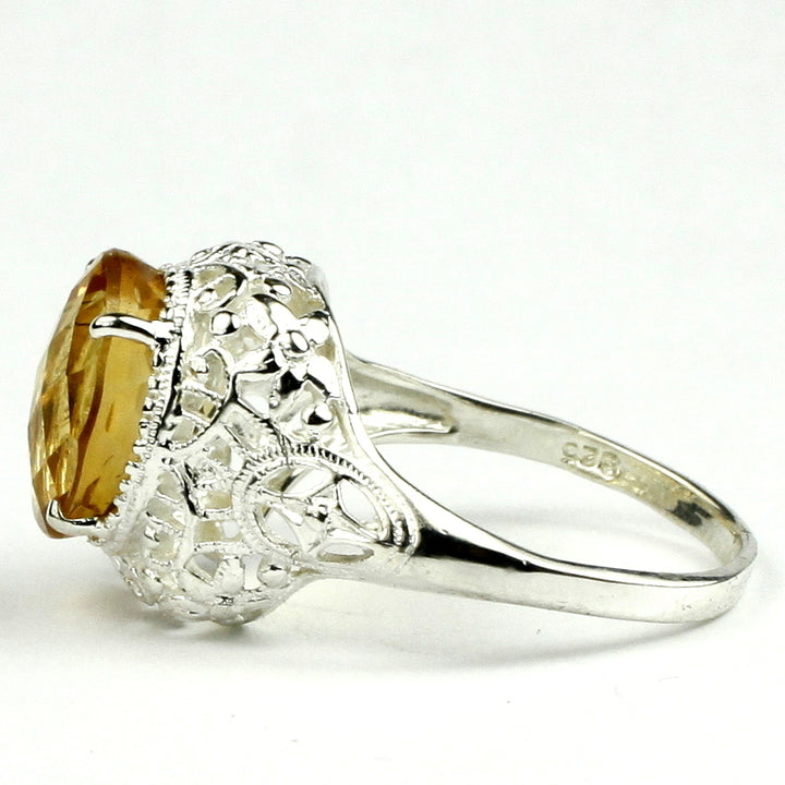 Sterling Silver Antique Style Filigree Ring Citrine SR009 Image 3