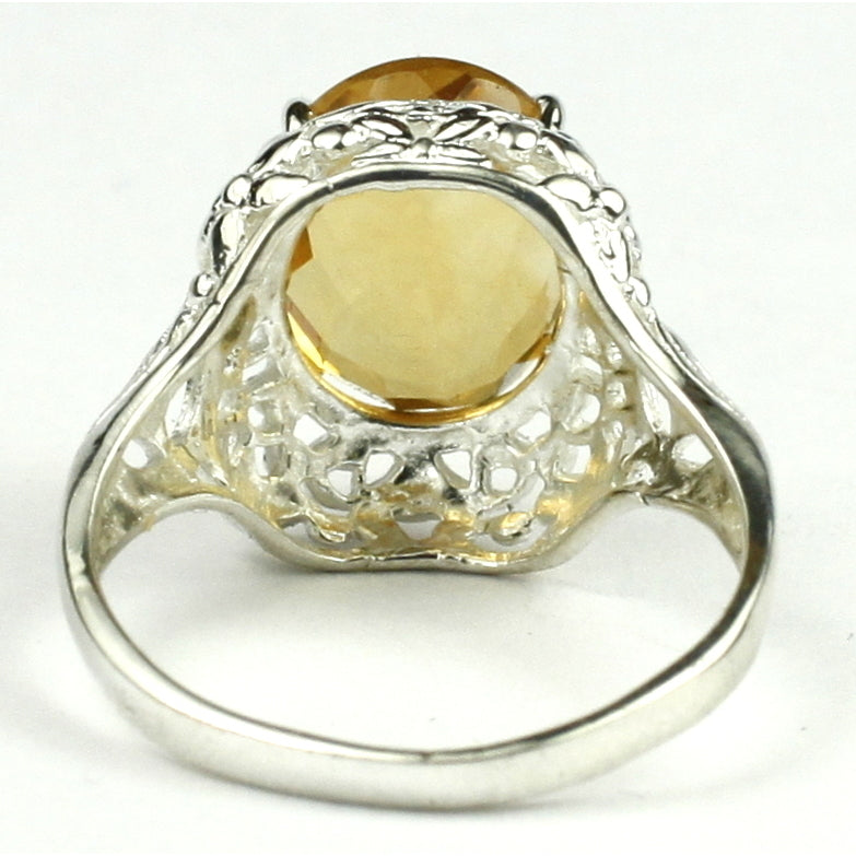 Sterling Silver Antique Style Filigree Ring Citrine SR009 Image 4