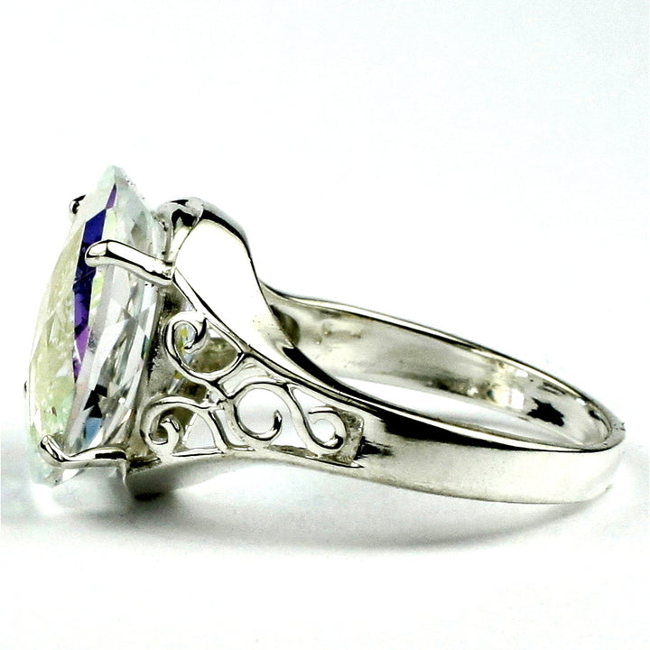 Sterling Silver Ladies Ring Mercury Mist Topaz SR049 Image 3