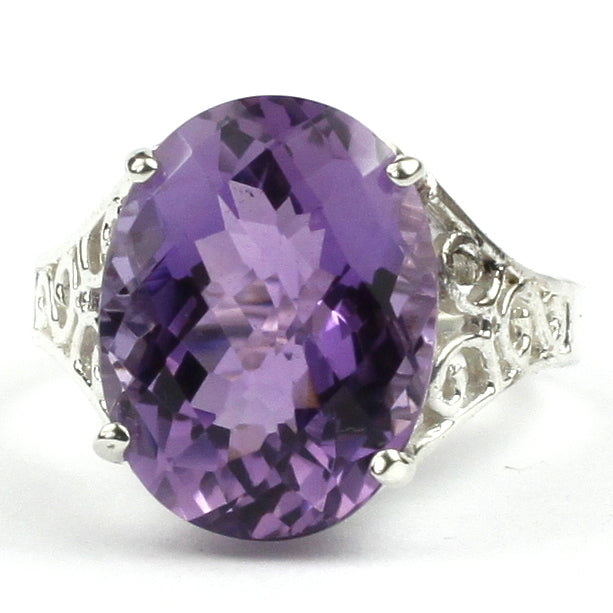 Sterling Silver Ladies Ring Amethyst SR049 Image 1