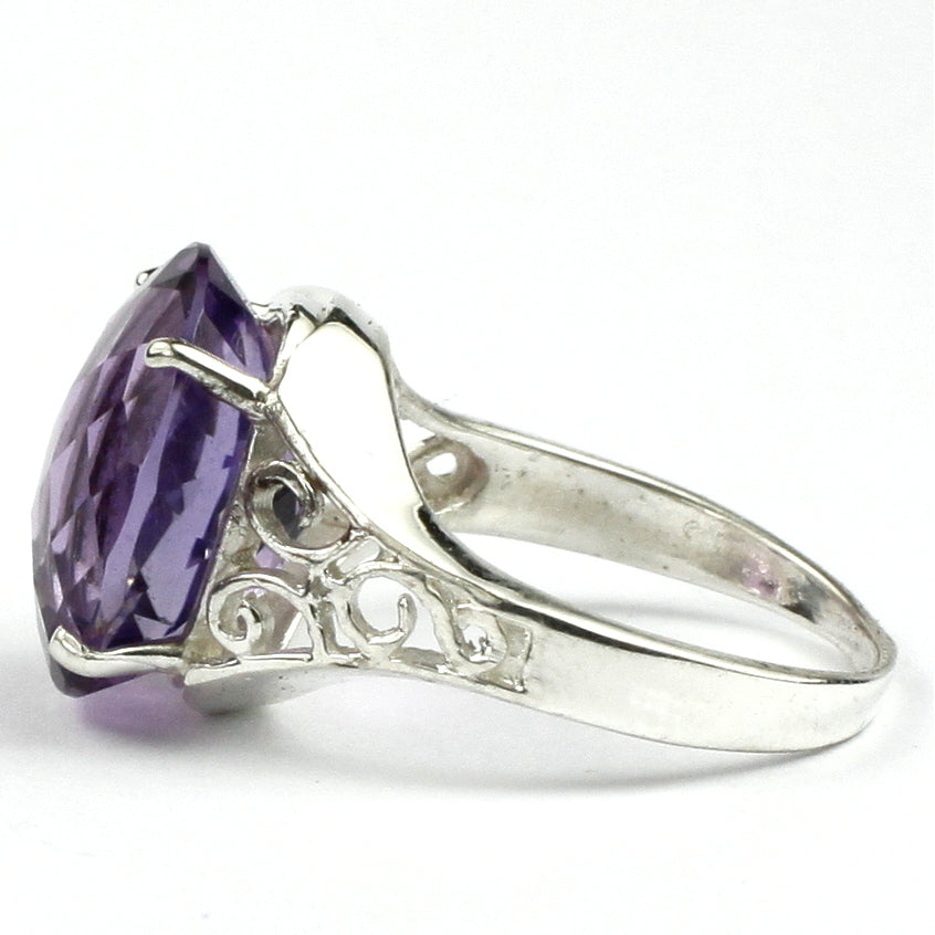 Sterling Silver Ladies Ring Amethyst SR049 Image 3