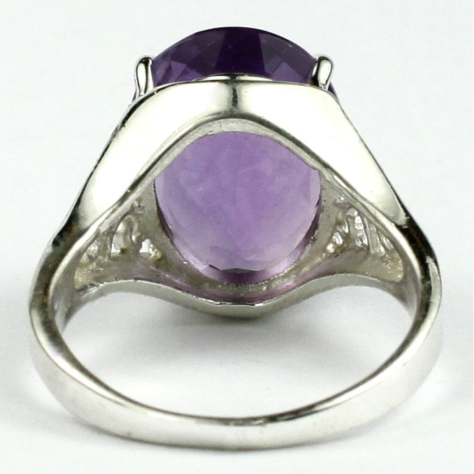 Sterling Silver Ladies Ring Amethyst SR049 Image 4