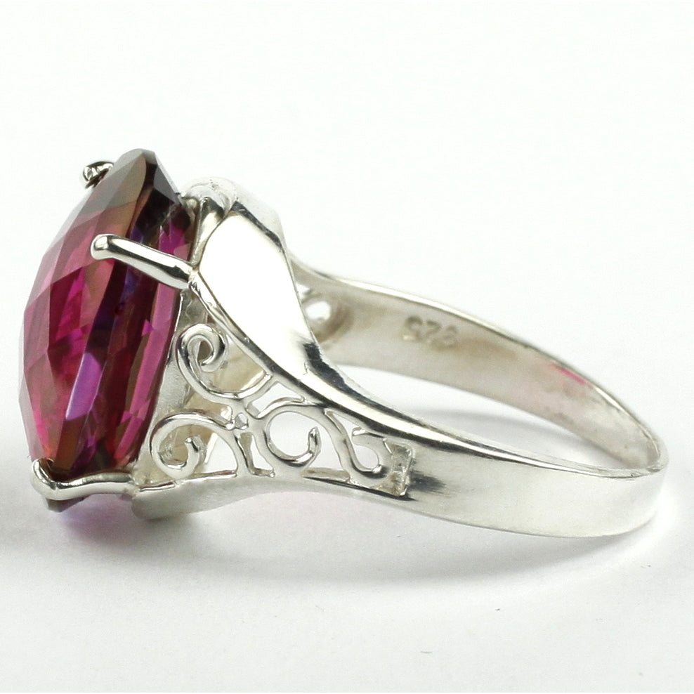 Sterling Silver Ring Crimson Fire Topaz SR049 Image 3