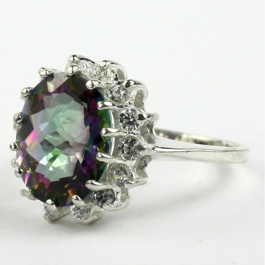 SR283 Mystic Fire Topaz 925 Sterling Silver Ring Image 2