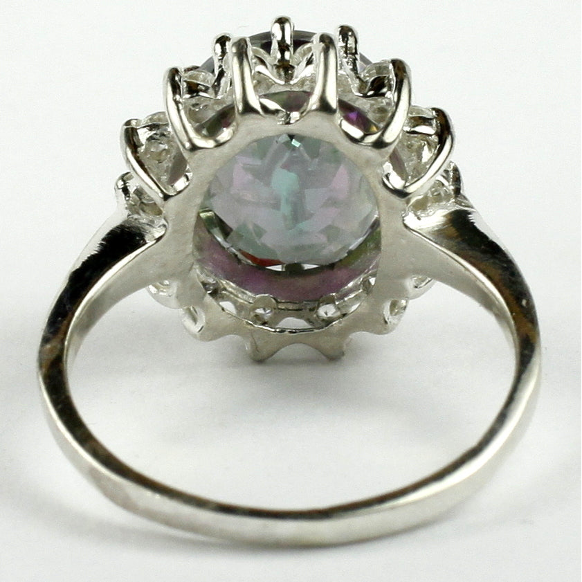 SR283 Mystic Fire Topaz 925 Sterling Silver Ring Image 4