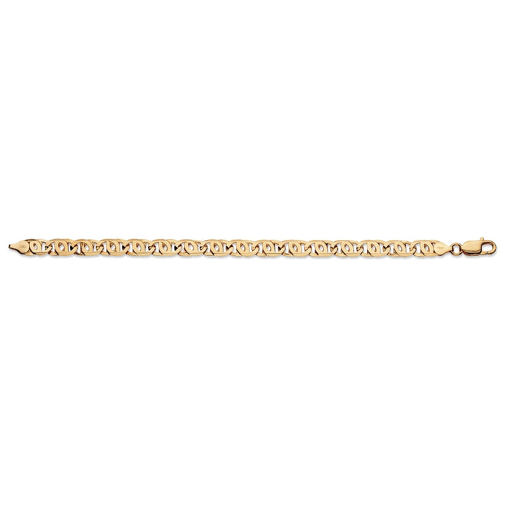 Mens Birds-Eye Interlocking Link Bracelet in 14k Gold over Sterling Silver 8" Image 4