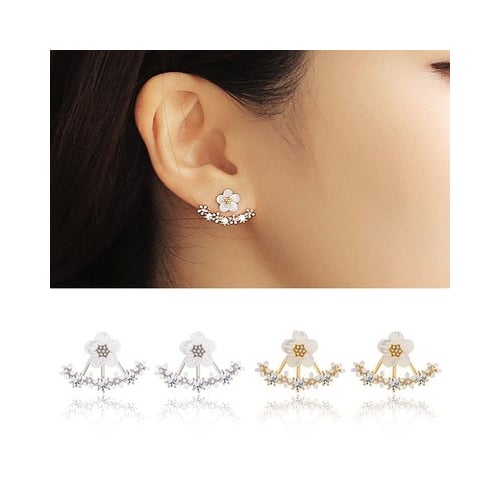 Little Daisy Flower After Hanging Stud Earrings for Lady Women Girls Image 1