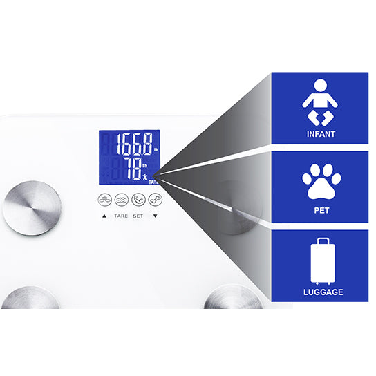 Ozeri Touch 440 lbs Total Body Bath Scale - Measures WeightFatMuscleBone and Hydration with Auto Recognition and Infant Image 2
