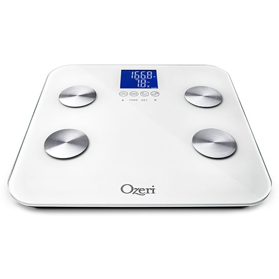 Ozeri Touch Total Body Bath Scale 440lbs Fat Muscle Bone Hydration Tare Technology Image 4