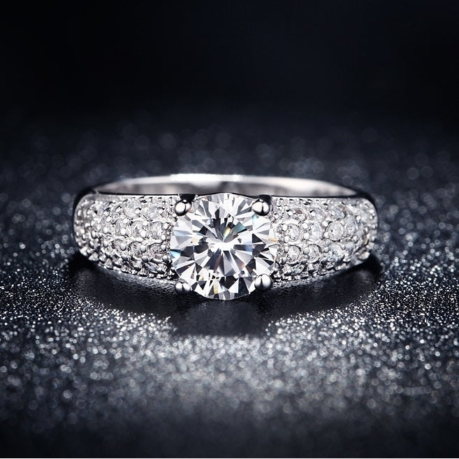 Diamond Engagement Wedding Ring Image 1