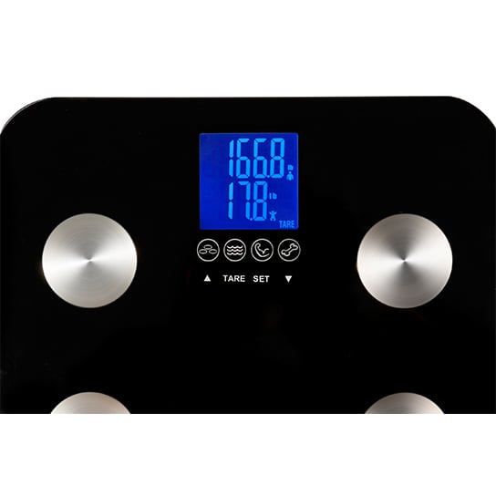 Ozeri Touch 440 lbs Total Body Weight Scale (Body FatMuscleBoneWeight and Hydration)Auto Recognition Bath Scale with Image 3