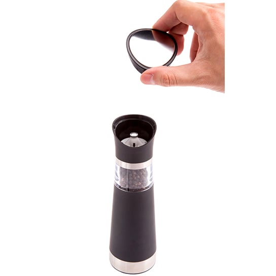 Ozeri Graviti Pro Electric Salt and Pepper Grinder Set BPA-Free White Black Image 7