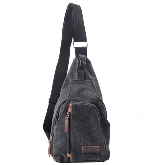 Cool Outdoor Sports Casual Canvas Unbalance Backpack Crossbody Sling Bag Shoulder Bag Chest Bag for Men Image 4