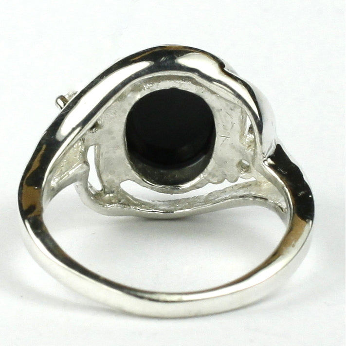 Sterling Silver Ladies Ring Black Onyx SR021 Image 4