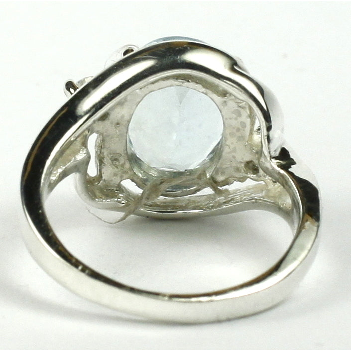 Sterling Silver Ladies Ring Aquamarine SR021 Image 4