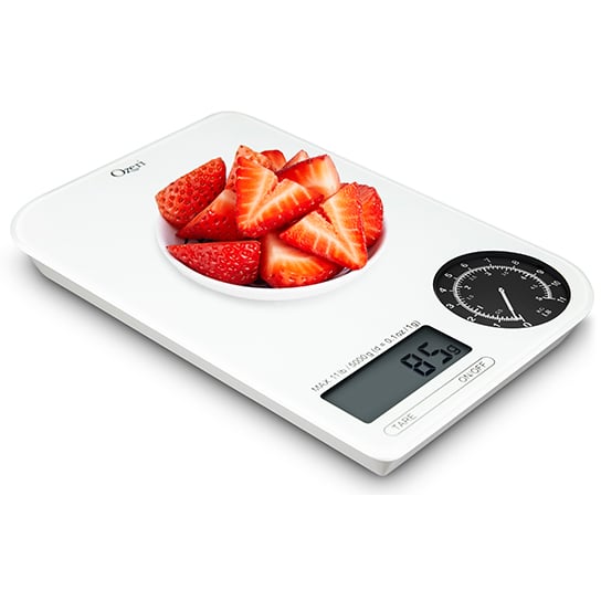 Ozeri Rev Digital Kitchen Scale with Electro-Mechanical Weight Dial Image 4