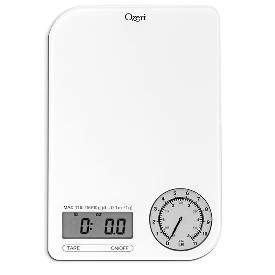 Ozeri Rev Digital Kitchen Scale with Electro-Mechanical Weight Dial Image 3