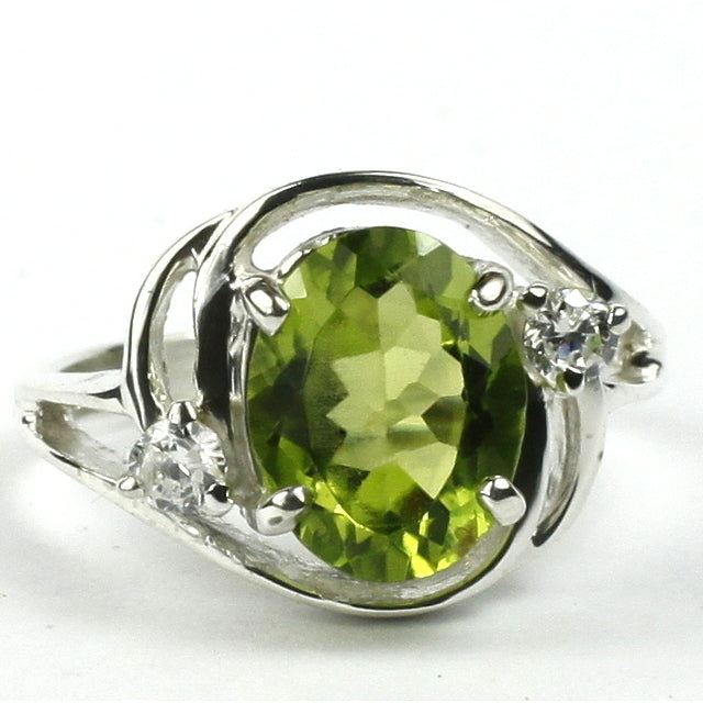 Sterling Silver Ladies Ring Peridot SR021 Image 1