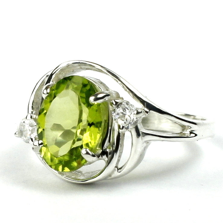 Sterling Silver Ladies Ring Peridot SR021 Image 2